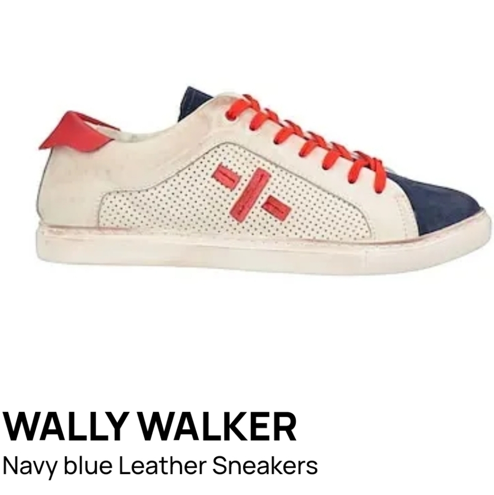 NWOT Men's Wally Walker Leather Canvas Sneakers